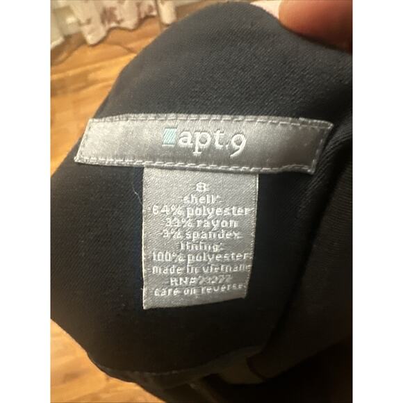 Apt 9 Skirt Black 8 Long Big Buttons - Picture 7 of 7